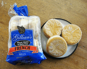Gillian's French Rolls for gluten free breadcrumbs